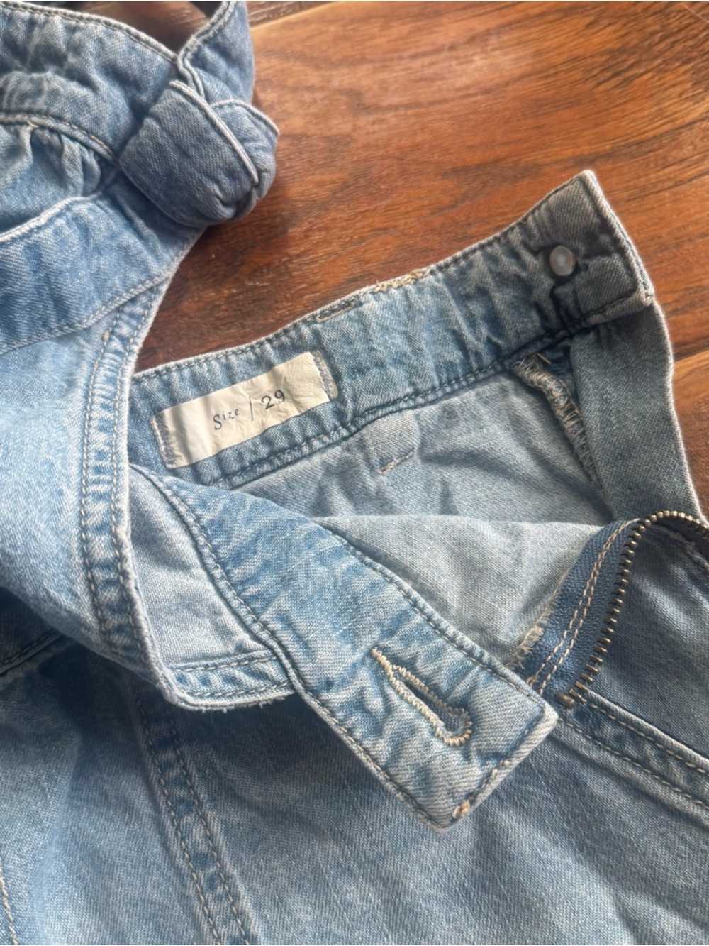 Anthropologie Pilcro Wide-Leg Denim Jumpsuit Size 29 - Picture 4 of 8